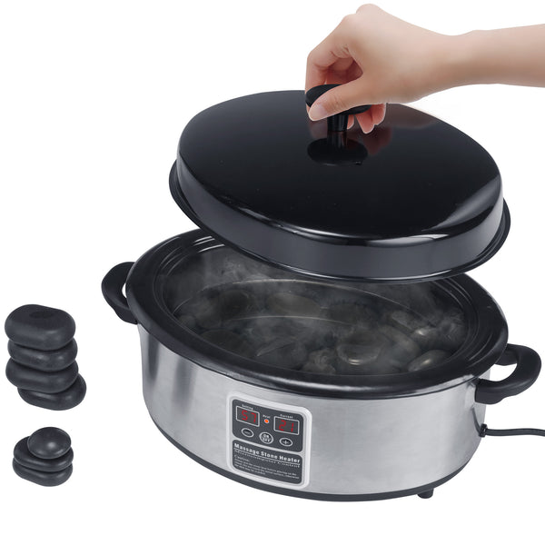 MASSAGE STONE WARMER ホットストーンウォーマー Master Massage 6 Quart LED Hot Stone Warmer with Digital Display