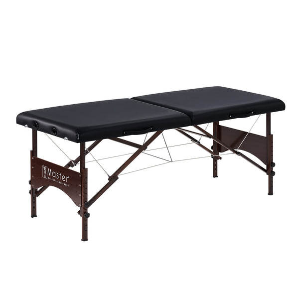 Master Massage 28" Argo Portable Massage Table Package in Black Uphols