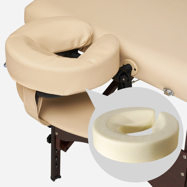Master Massage 28" Argo Portable Massage Table Package in Cream Uphols
