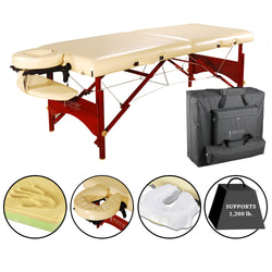 Master Massage 28" Caribbean / Vista Portable Massage Table Package with Memory Foam  (USA Only)