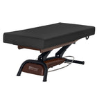 Master Massage Atlas Flat Electric Lift Spa Salon Stationary Bed - Oak Base, Cream Top with Interchangable Black Upholstery