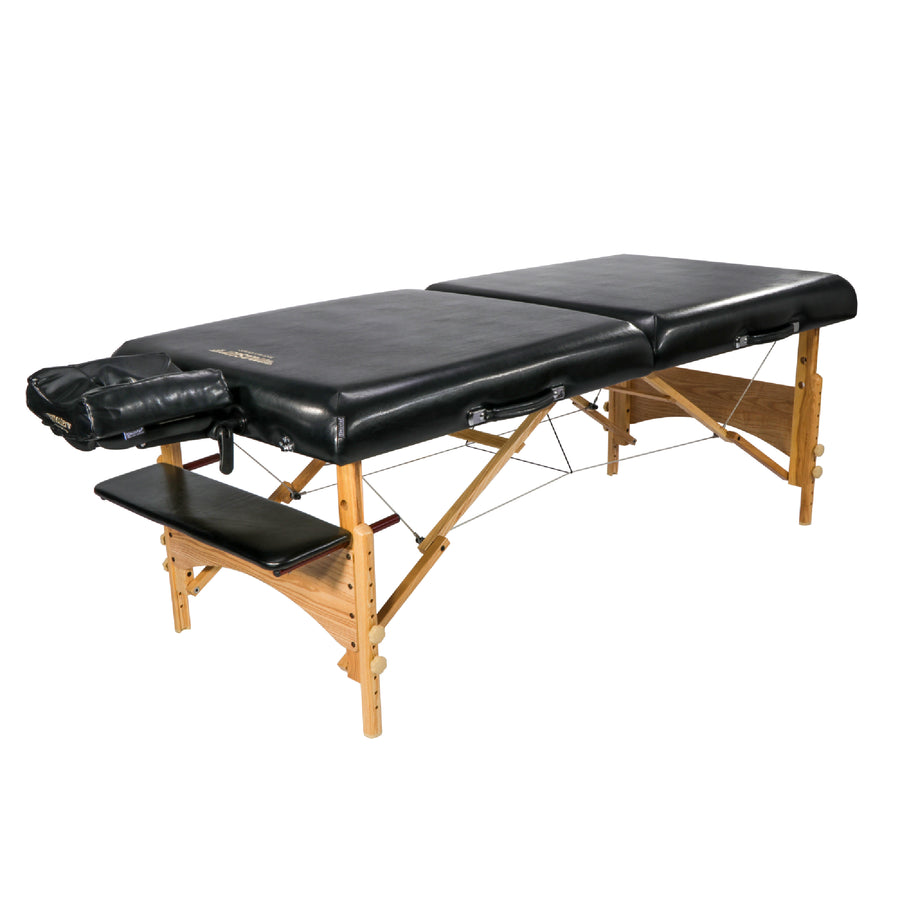 Master Massage 32" HUSKY GIBRALTAR™ XXL Portable Massage Table Package - Built for LARGER Clients! Supports an Enormous 3,200 lbs! (Black Color)