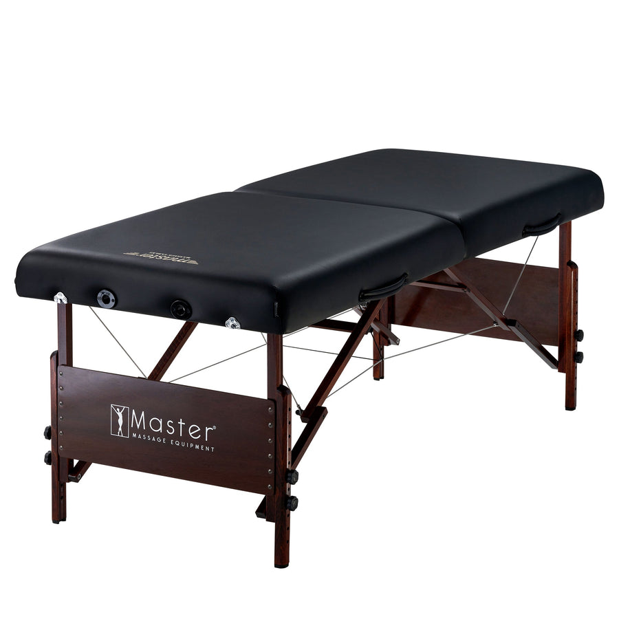 Master Massage 30" DEL RAY™ Portable Massage Table Package (Black Color) with Ambient Light System