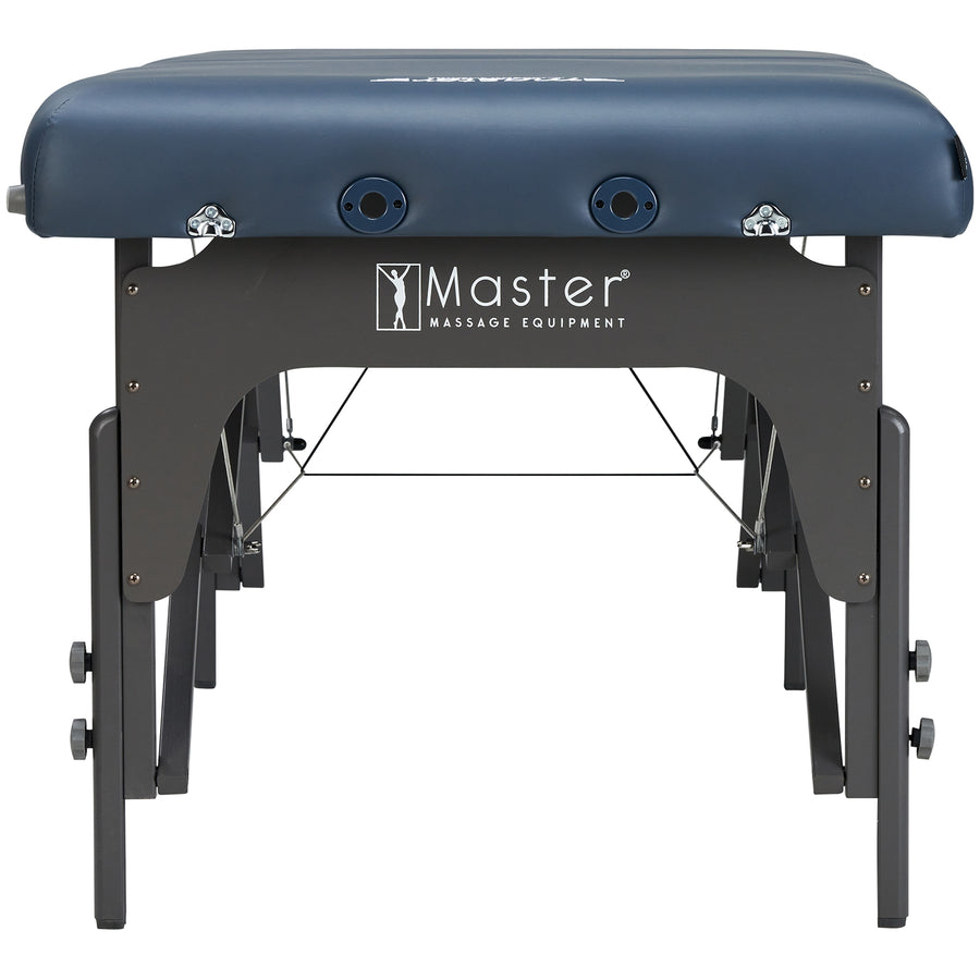 Master Massage 31" Extra Wide Montclair Pro Memory Foam Portable Massage Table Package with Reiki - Royal Blue