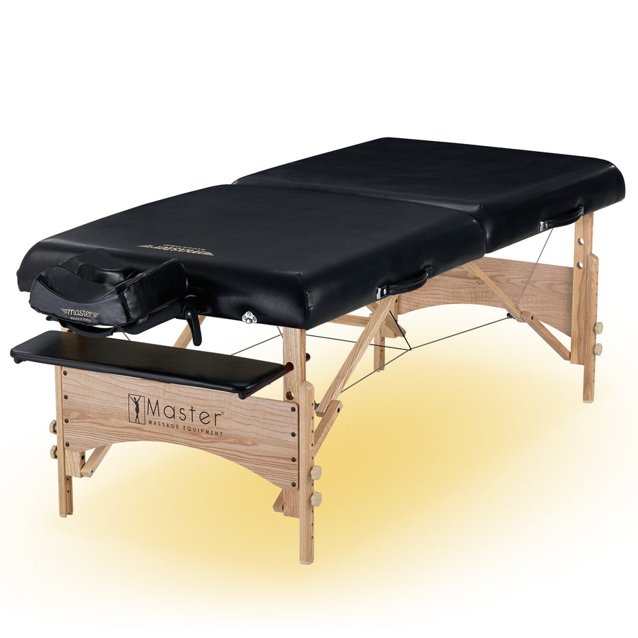 Master Massage 32" HUSKY GIBRALTAR™ XXL Portable Massage Table Package - Built for LARGER Clients! Supports an Enormous 3,200 lbs! (Black Color)