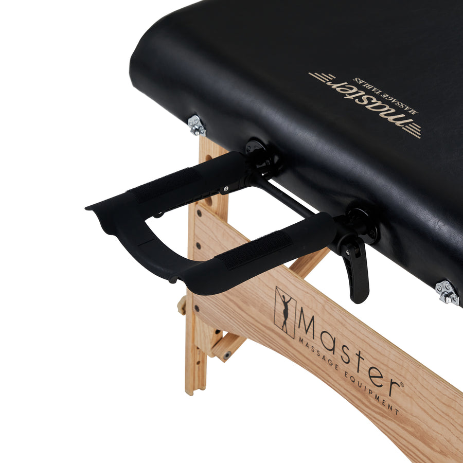Master Massage 32" HUSKY GIBRALTAR™ XXL Portable Massage Table Package - Built for LARGER Clients! Supports an Enormous 3,200 lbs! (Black Color)