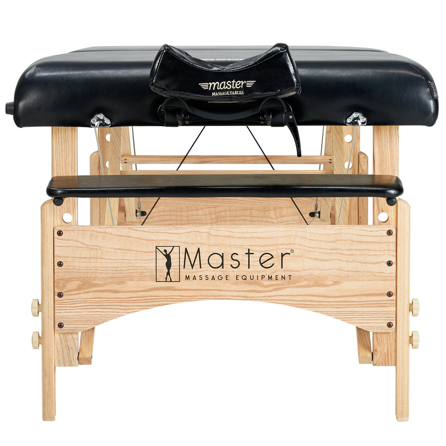 Master Massage 32" HUSKY GIBRALTAR™ XXL Portable Massage Table Package - Built for LARGER Clients! Supports an Enormous 3,200 lbs! (Black Color)