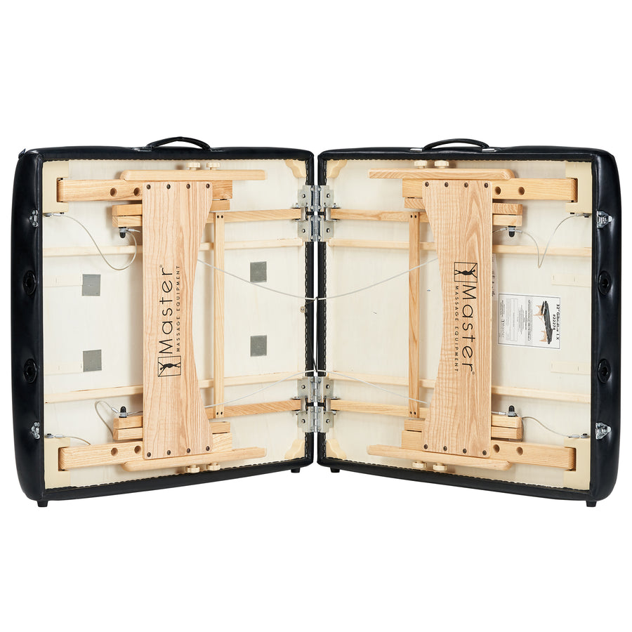 Master Massage 32" HUSKY GIBRALTAR™ XXL Portable Massage Table Package - Built for LARGER Clients! Supports an Enormous 3,200 lbs! (Black Color)