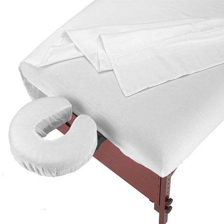 Master Massage Massage Table Flannel 3 Piece Sheet Set - 100% Cotton