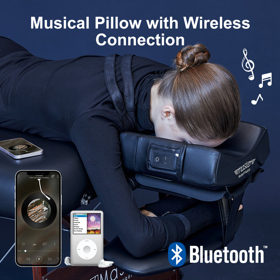 MusicMaster™ High Fidelity Sound Ergonomic Dream Face Cushion- Bluetooth Music Massage Pillow-Black