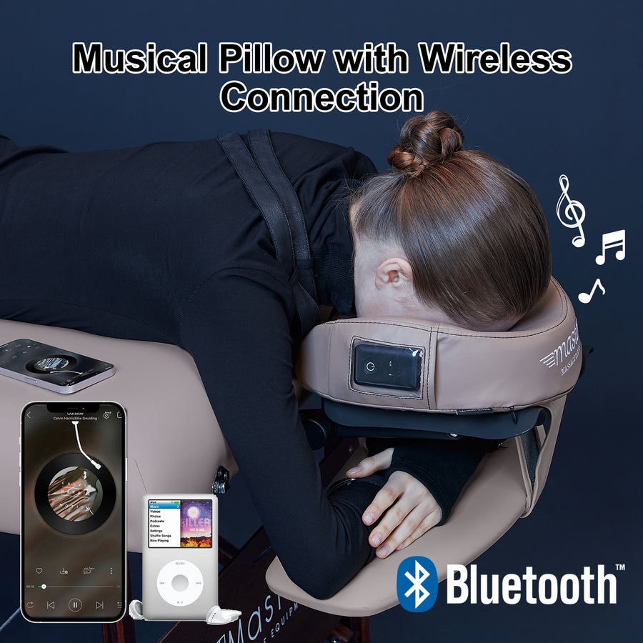 MusicMaster™ High Fidelity Sound Ultra Plush Face Cushion- Bluetooth Music Massage Pillow-Otter Color