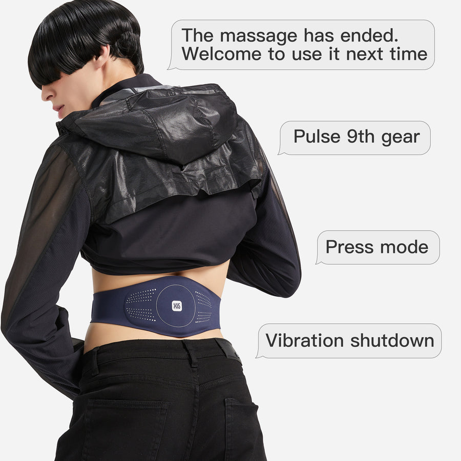 D1 Portable TENS Heating Pad Heated Belt for Lower Back Pain Relief - Tens Pulse-Vibration Massage