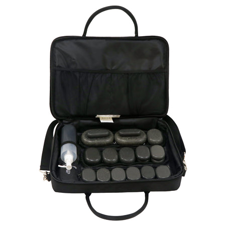 Master Massage Hot Stone Massage Heater Bag with Adjustable Temperature Control, Portable Spa Stone Warmer for Massage Stones & Towels (Black)