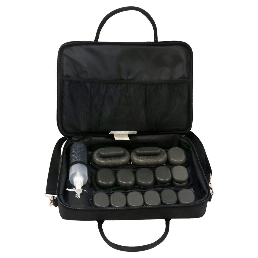 Master Massage Hot Stone Massage Heater Bag with Adjustable Temperature Control, Portable Spa Stone Warmer for Massage Stones & Towels (Black)