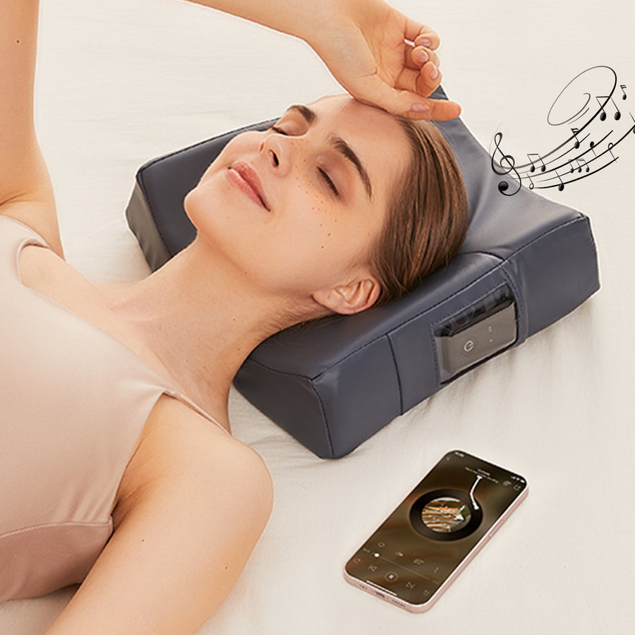 MusicMaster™ High Fidelity Sound Ergonomic Dream Face Cushion- Bluetooth Music Massage Pillow-Royal Blue