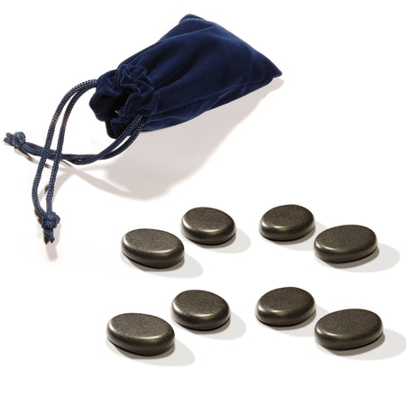Master Massage Basalt Hot Stone Toe Set 8 Piece Pack (1.5 ” x 1” X0.3")
