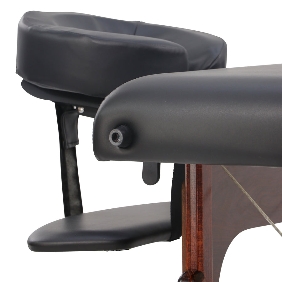 Master Massage 30" Somerest Salon Portable Massage Table Package with Backrest Liftback, Black