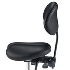 Master Massage Berkeley Ergonomic Saddle Stool -Two Split Part Seat StoolHydraulic Swivel Rolling Seat & Saddle Posture Correction Chair Seat with Backrest and Adjustable Title Angle and Height Black (2 Color Options)