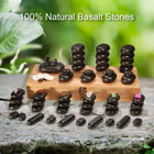 Master Massage Deluxe 70 pcs Basalt Massage Hot Stone Set with Bamboo Box