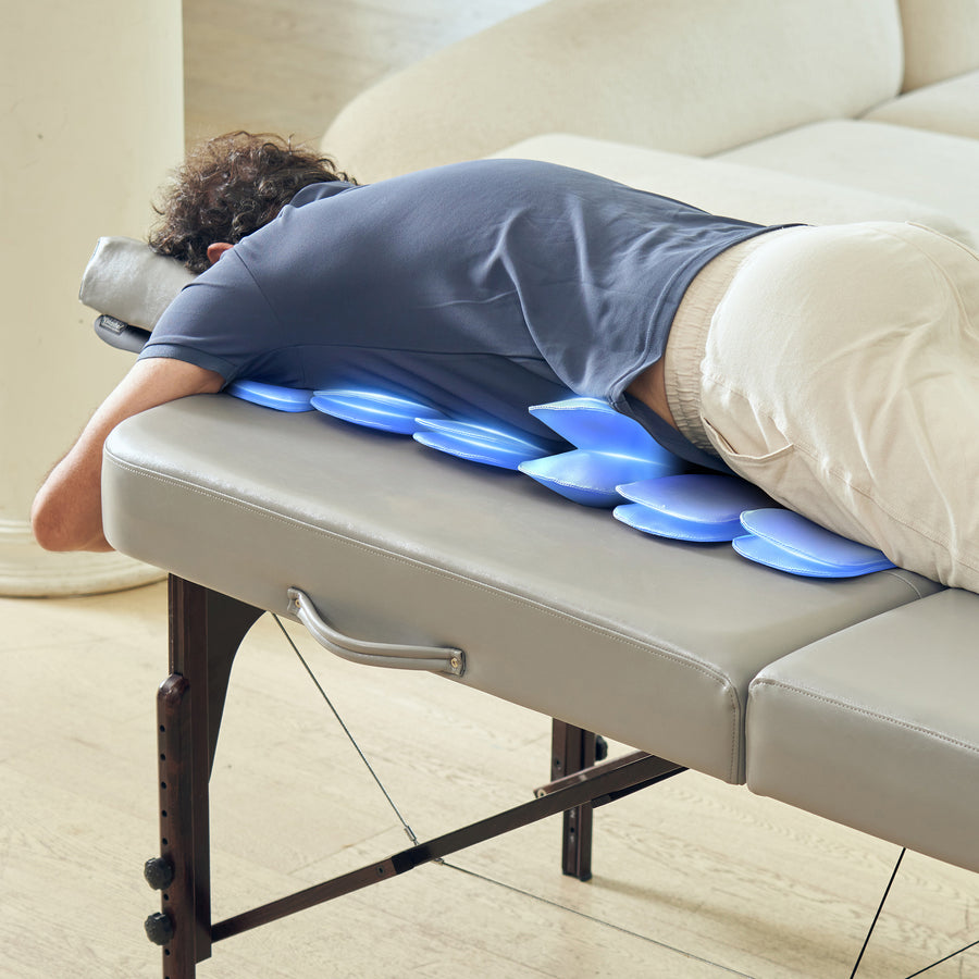 Master Massage 30” Bristol Airwave Full Body Stretching Portable Massage Table with Reiki Panel and Airbags . 3D Lumbar Traction - Neck, Back, Waist, Hip Relaxation & Pain Relief for Professional& Home Use Chiropractic Table (Dove Grey)