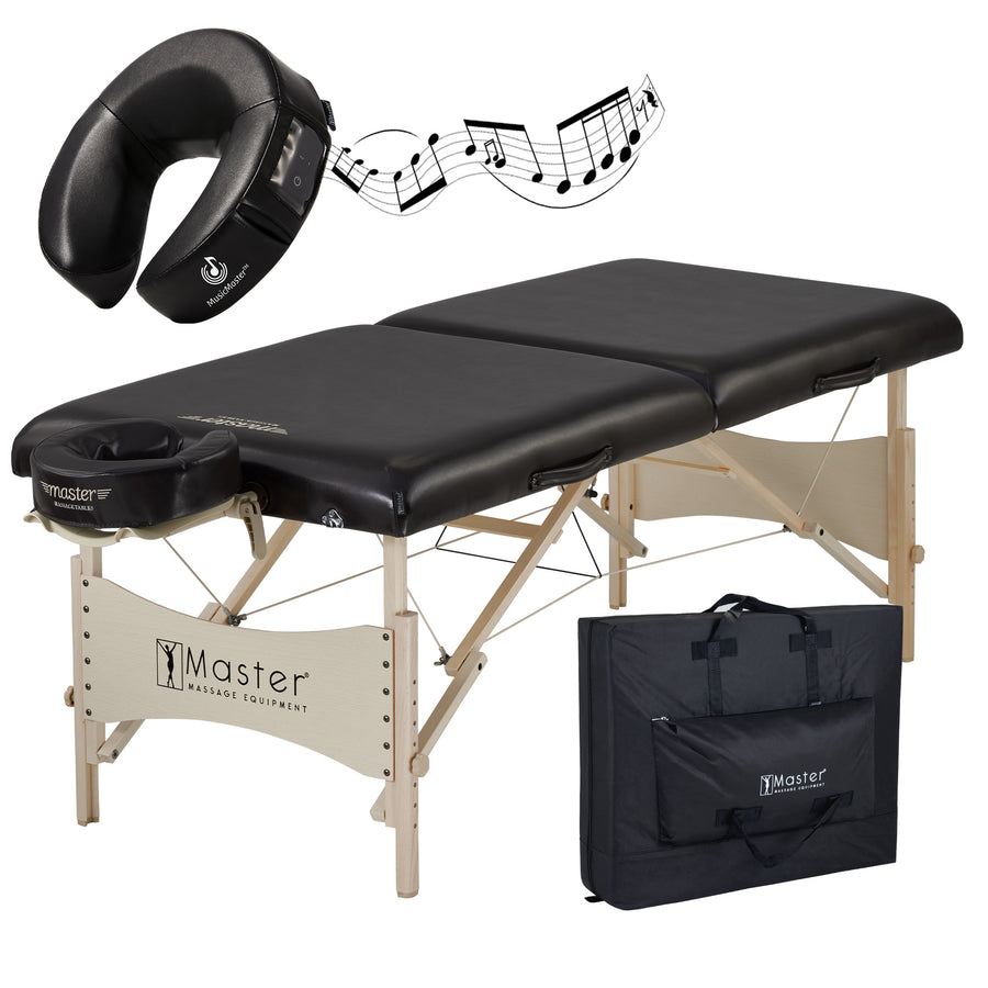 Master Massage 30" Balboa™ Portable Massage & Exercise Table Package, Black Luster