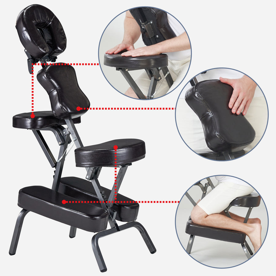 Master Massage - The BEDFORD™ Portable Massage Chair Package - Starter Chair, Coffee Luster