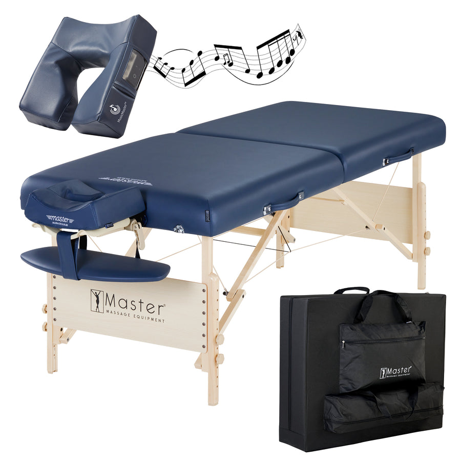 Master Massage 30" CORONADO™ Portable Massage Table Package with 3" Thick Cushion of Foam for Maximum Comfort! (Royal Blue Color)