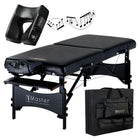Master Massage 30” GALAXY™ Portable Massage Table Package with a Sophisticated Black on Black Color