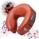 MusicMaster™ Crescent Round High Fidelity Sound Face Cushion- Bluetooth Music Headrest-Burgunday