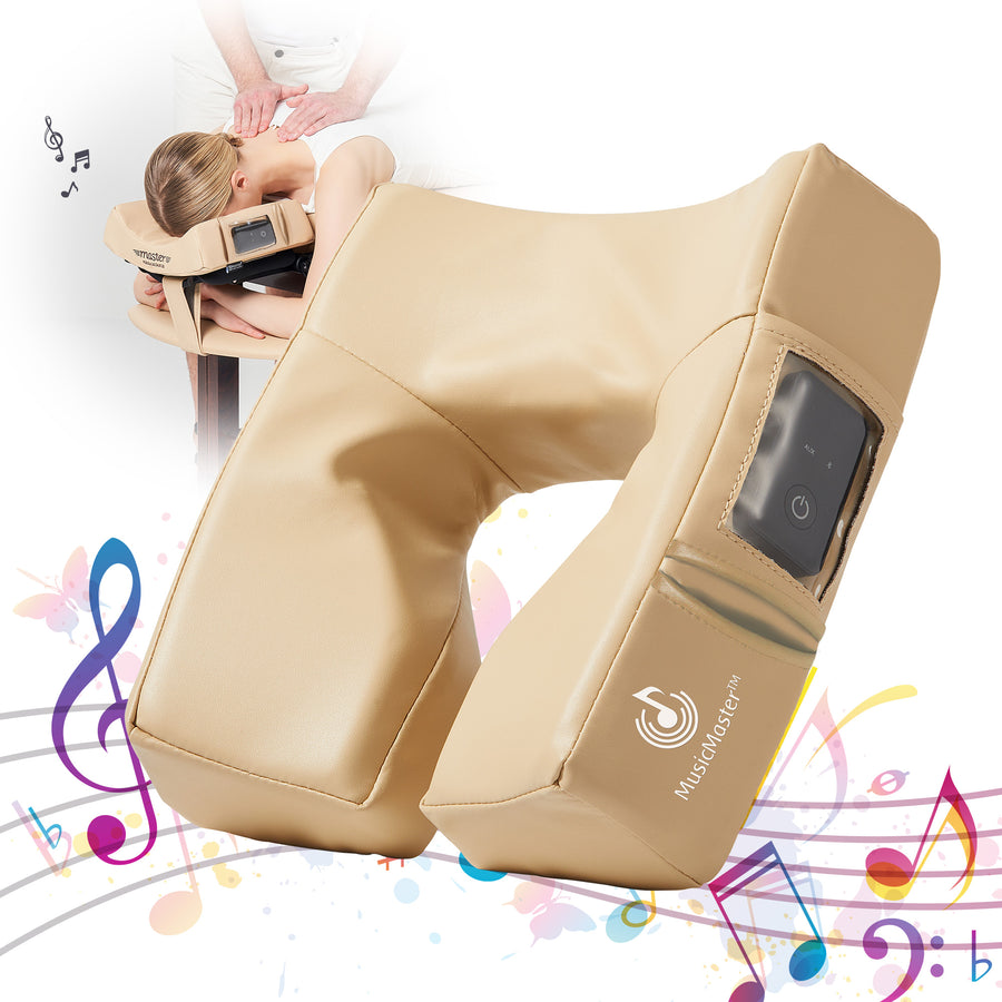 MusicMaster™ High Fidelity Sound Ergonomic Dream Face Cushion- Bluetooth Music Massage Pillow- Cream