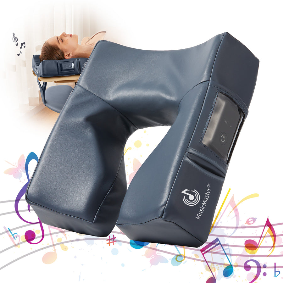 MusicMaster™ High Fidelity Sound Ergonomic Dream Face Cushion- Bluetooth Music Massage Pillow-Black-Chocolate Nano