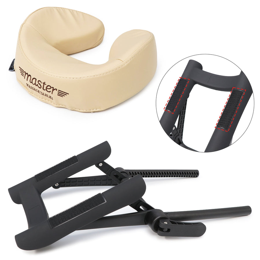 MASTER MASSAGE Universal Ergonomic Dream™ Adjustable Massage Table Face Cradle and  Patented Ultra Plush Face Cushion Pillow set-Chocolate Color