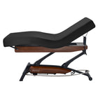 Master Massage Atlas Deluxe Electric Lift Spa Salon Stationary Bed - Walnut Base, Cream Top with Interchangable Black Upholstery