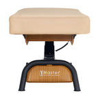 Master Massage Atlas Flat Electric Lift Spa Salon Stationary Bed - Cream Top with Oak Base