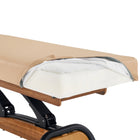 Master Massage Atlas Liftback Electric Lift Spa Salon Stationary Bed - Cream Top with Oak Base