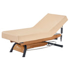 Master Massage Atlas Liftback Electric Lift Spa Salon Stationary Bed - Cream Top with Oak Base