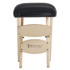 Master Massage Wooden Portable Folding Massage Stool- Lightweight Wood Foldable Tattoo Stool, Black