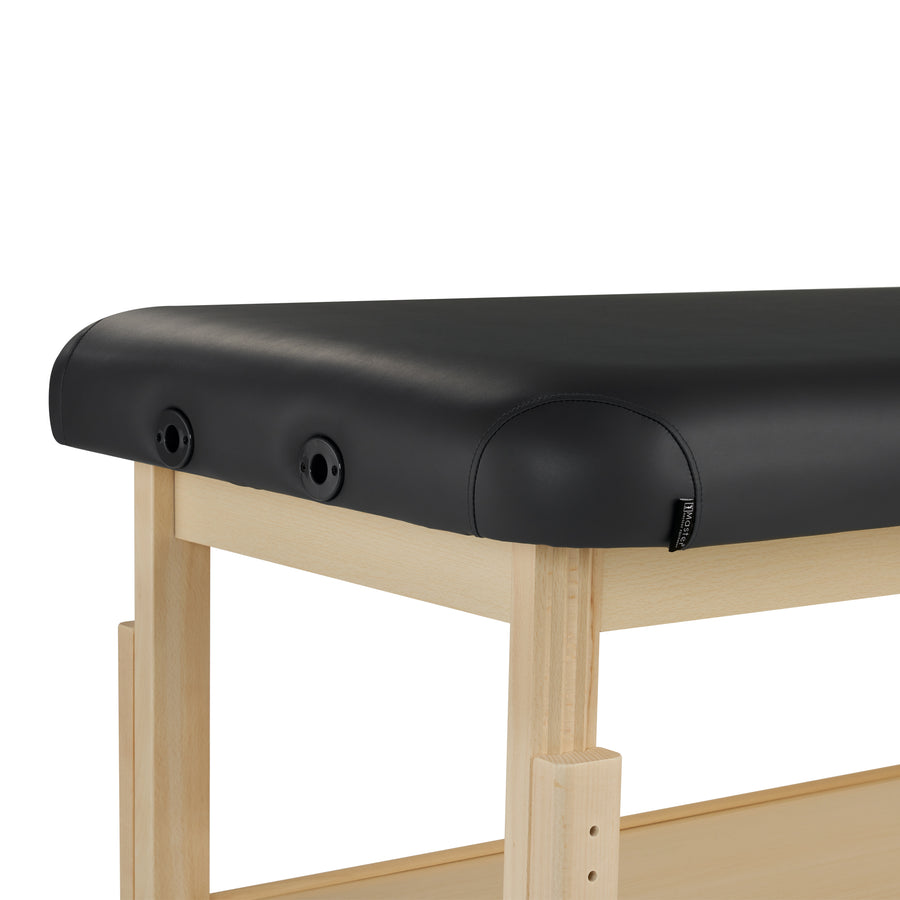 Master Massage 30" Harvey Tilt Stationary Massage Table two section Tilting Backrest Spa Salon Bed - Black