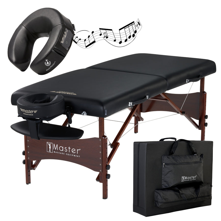 Master Massage 30" Newport™ Portable Massage Table Package with Best Selling Size & (Black)