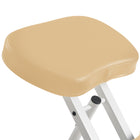 Master Massage Ergonomic Metal Foldable Posture Kneeling Chair for Office –Metal Folding Kneeling Posture Chair for Home and Office-Posture Correction Stool-Improve Your Posture with 2 Color Choice! (Cream)