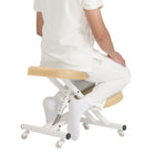 Master Massage Ergonomic Metal Foldable Posture Kneeling Chair for Office –Metal Folding Kneeling Posture Chair for Home and Office-Posture Correction Stool-Improve Your Posture with 2 Color Choice! (Cream)