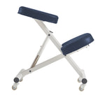 Master Massage Ergonomic Metal Foldable Posture Kneeling Chair for Office –Metal Folding Kneeling Posture Chair for Home and Office-Posture Correction Stool-Improve Your Posture with 2 Color Choice! (Royal Blue)