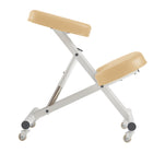 Master Massage Ergonomic Metal Foldable Posture Kneeling Chair for Office –Metal Folding Kneeling Posture Chair for Home and Office-Posture Correction Stool-Improve Your Posture with 2 Color Choice! (Cream)