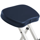 Master Massage Ergonomic Metal Foldable Posture Kneeling Chair for Office –Metal Folding Kneeling Posture Chair for Home and Office-Posture Correction Stool-Improve Your Posture with 2 Color Choice! (Royal Blue)