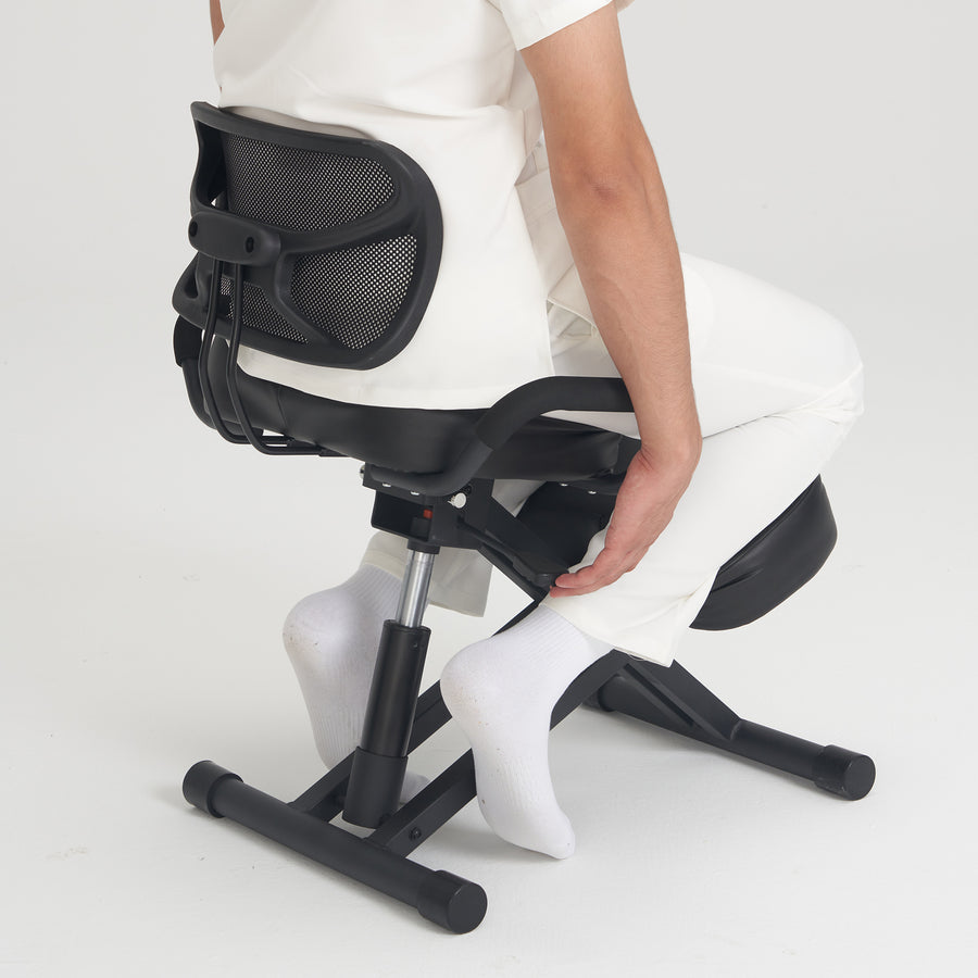 Adjustable Ergonomic Kneeling Chair with Back Support