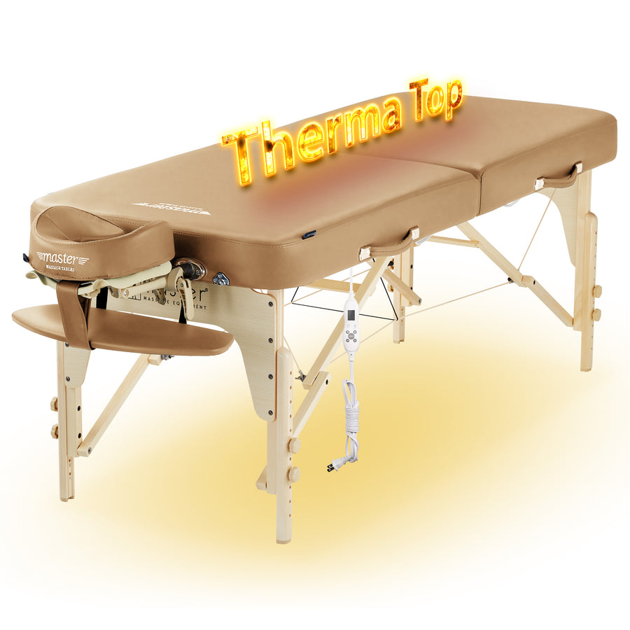 Master Massage 30" Phoenix™ Portable Massage Table Package with Therma-Top® - Adjustable Heating System! (Otter Color)