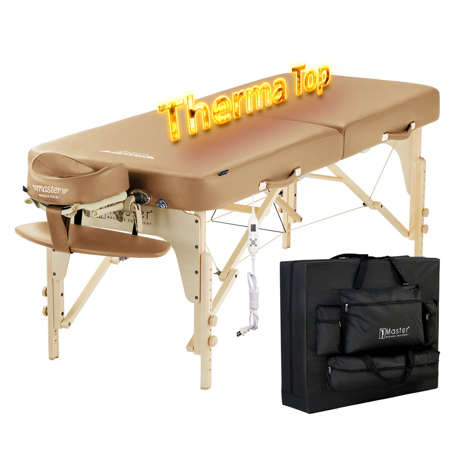 Master Massage 30" Phoenix™ Portable Massage Table Package with Therma-Top® - Adjustable Heating System! (Otter Color)