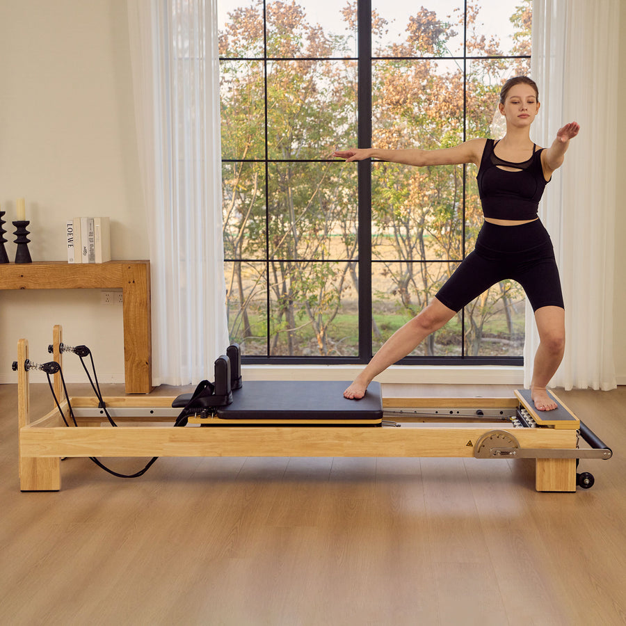 StudioSolid Stationary Pilates Reformer 60cm Maple Frame