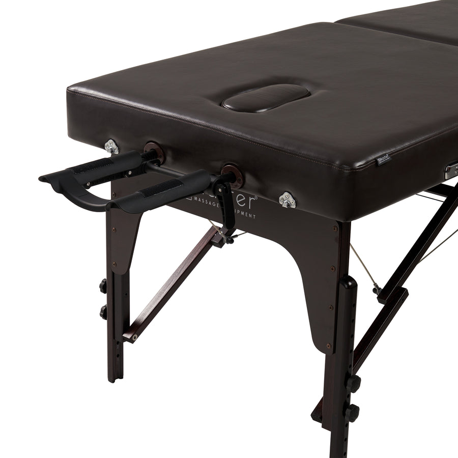 Master Massage 31” SUPREME™ LX Portable Massage Table Package with MEMORY FOAM Layer, Reiki Panels, & Face Port! (Chocolate Italia Color)