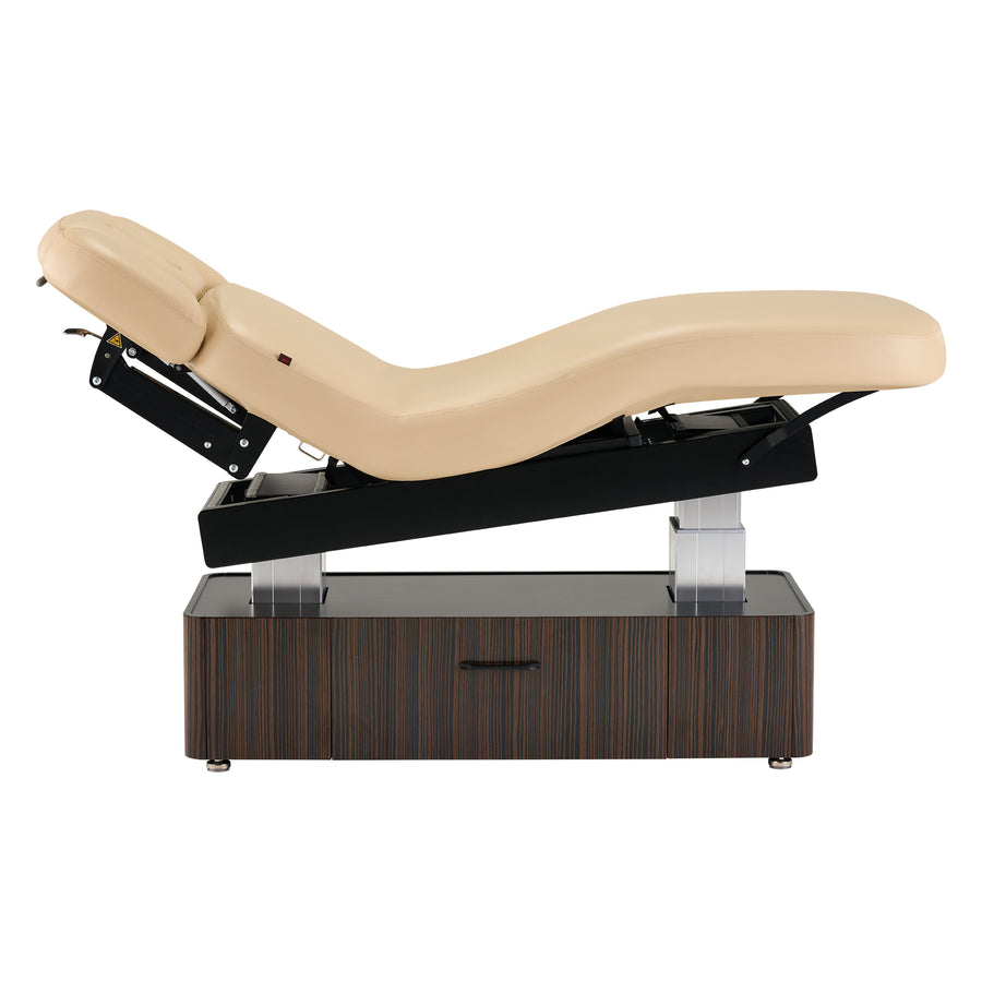 Master Massage 31” Infinity Salon Double-Column Electric Spa & Massage Table, Ebony Veneer – Premium Electric Medi Spa Treatment Bed with a Storage Drawer